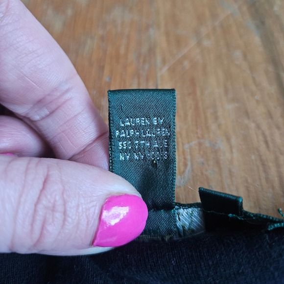 Ralph Lauren Crew Neck Black Striped‎ Top Classic Timeless Cotton T-Shirt Size M - Picture 10 of 14